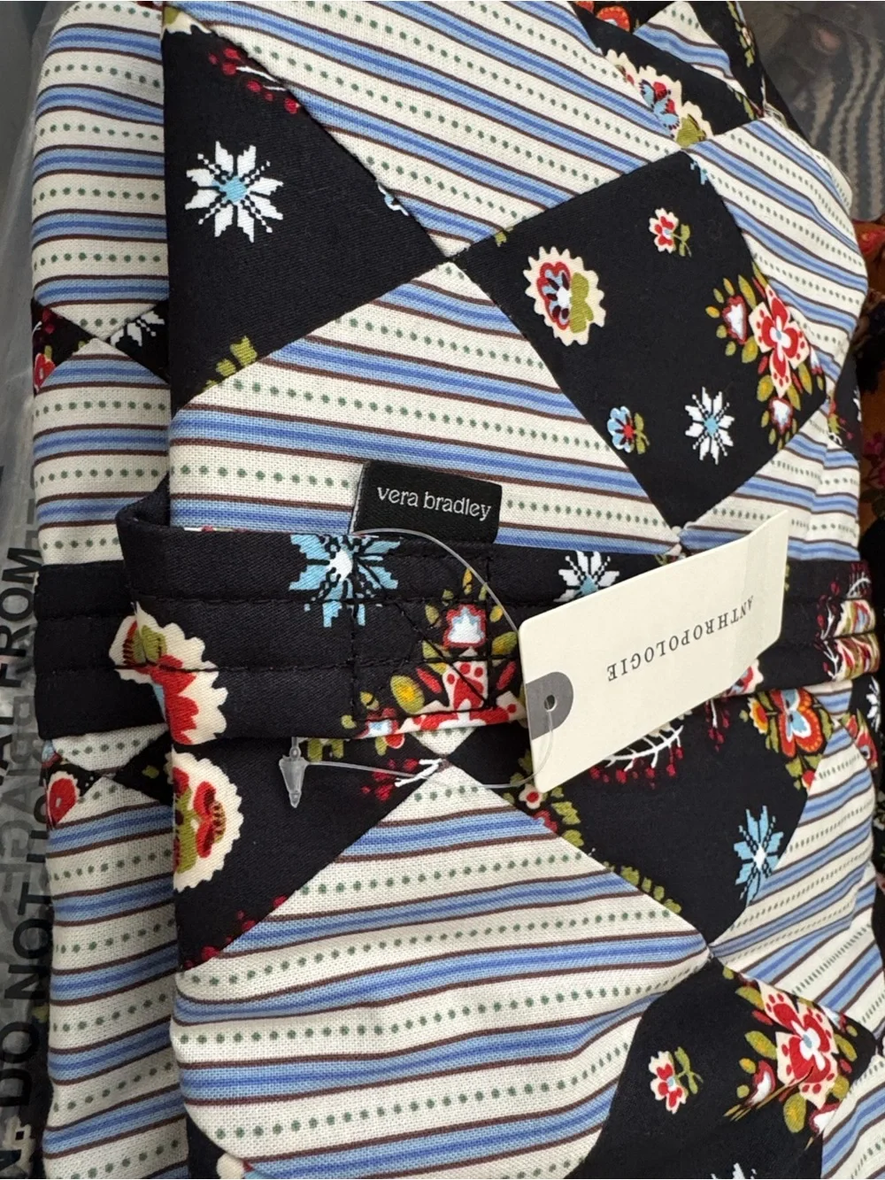Vera‎ Bradley Hathaway Tote in Diamond Patchwork Northstar Anthro collab!